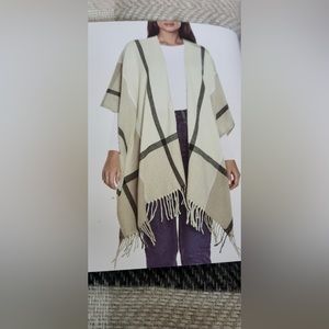 REDUCED PRICE...NEW!! Three Dots Cashmere Blend Fringe Wrap